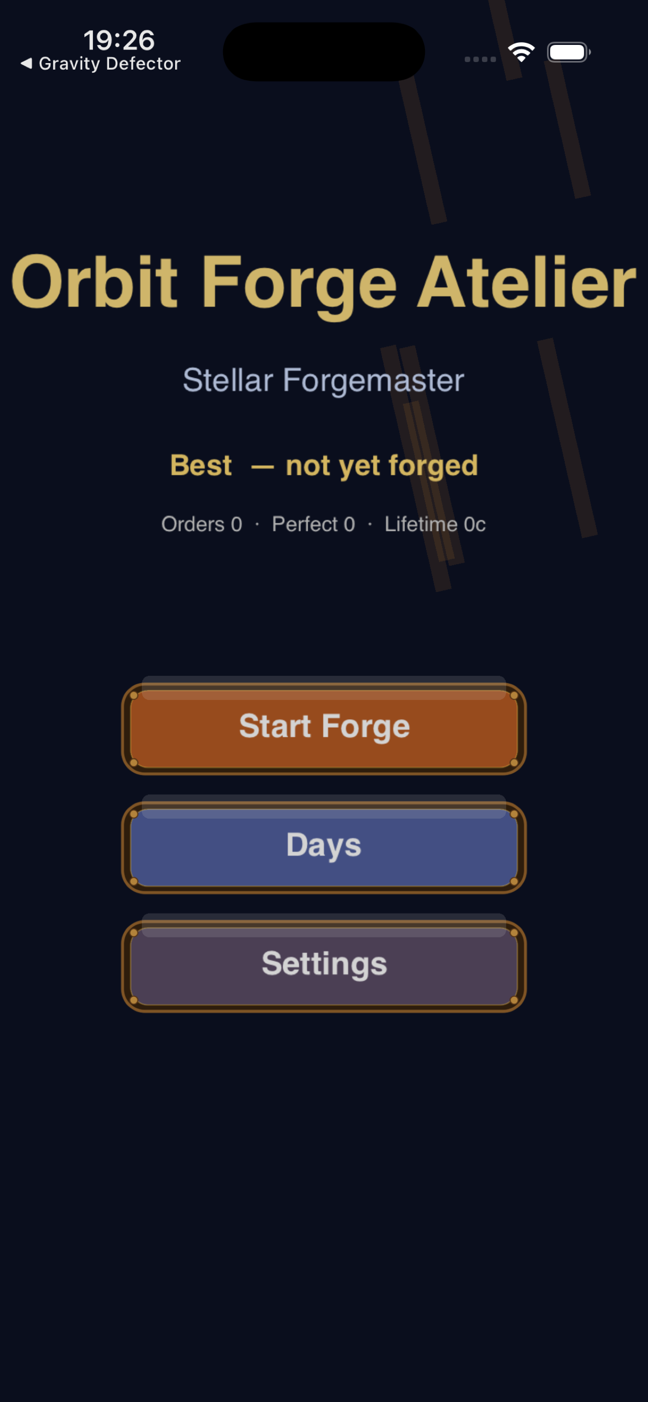 Main menu